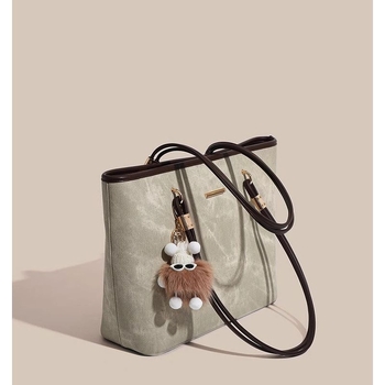 Дамска чанта урбанистичен минималистичен стил Tote чанта (PU материал, цип, полиестер подплата)