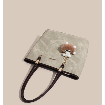 Дамска чанта урбанистичен минималистичен стил Tote чанта (PU материал, цип, полиестер подплата)