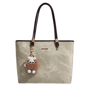 Дамска чанта урбанистичен минималистичен стил Tote чанта (PU материал, цип, полиестер подплата)