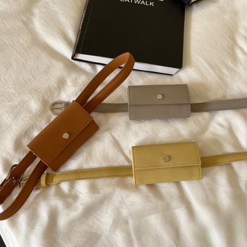 Torba za pojas s poklopcem, uličnog stila, PU materijal, bez podstavke, zatvaranje poklopca, džep za dokumente