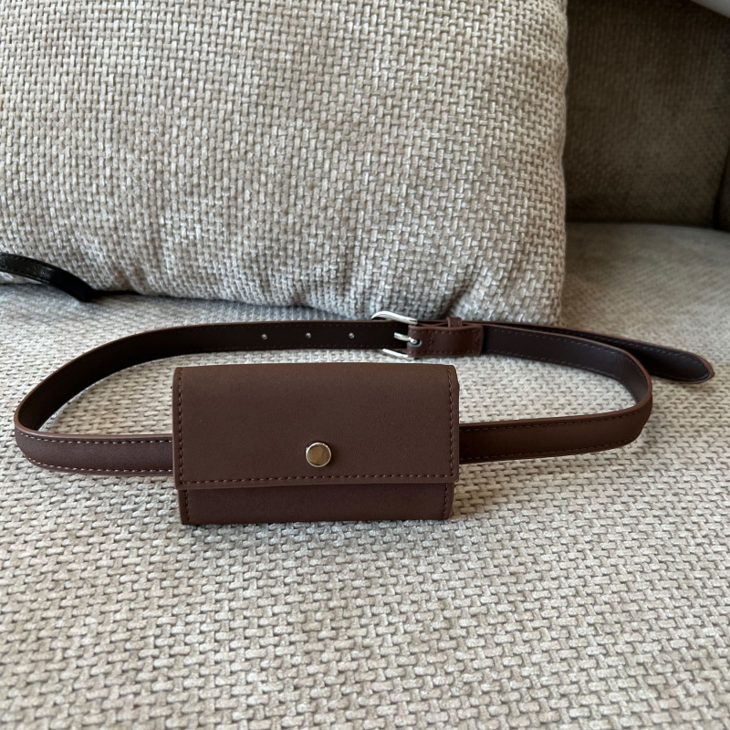 Torba za pojas s poklopcem, uličnog stila, PU materijal, bez podstavke, zatvaranje poklopca, džep za dokumente