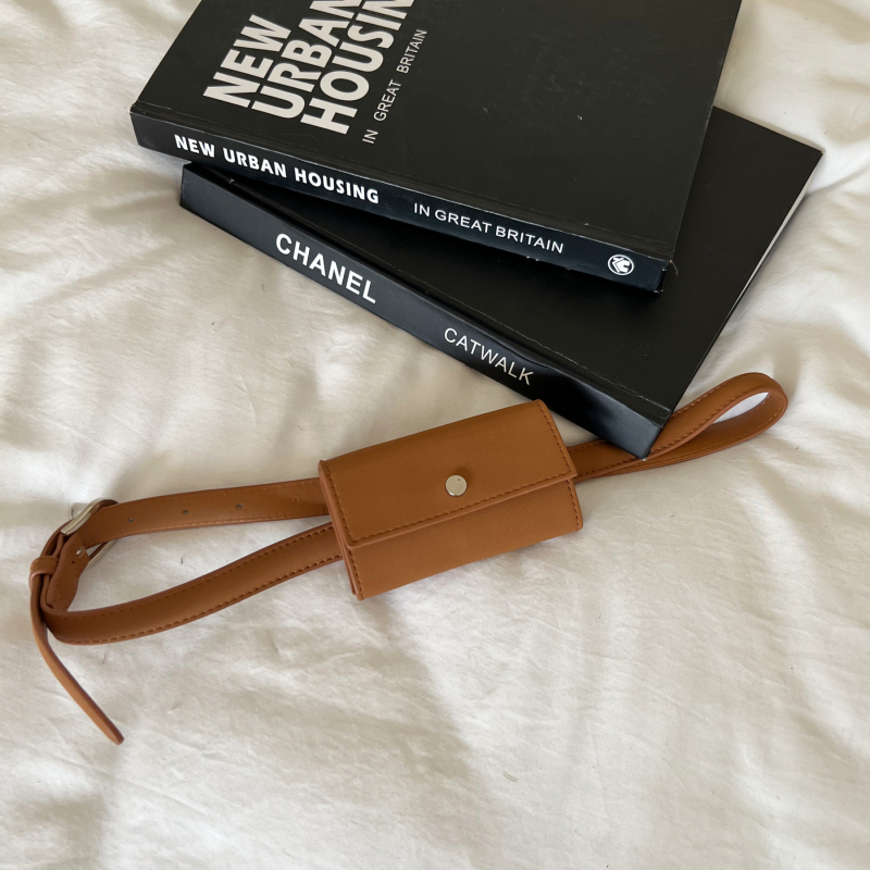 Torba za pojas s poklopcem, uličnog stila, PU materijal, bez podstavke, zatvaranje poklopca, džep za dokumente