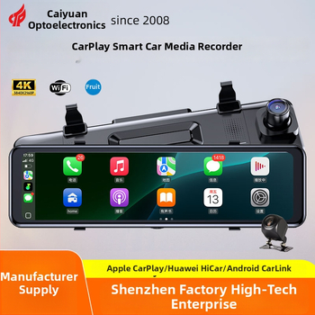 CarPlay dash cam с предна и задна двойна камера, 4K 2160p, цикличен запис, Wi-Fi, TF карта