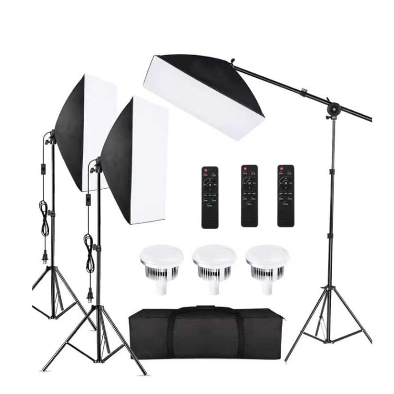 Σετ φωτογραφίας με soft light box για στούντιο, τηλεχειριστήριο LED, τρεις θερμοκρασίες χρώματος, μάρκα WJ, μοντέλο 588
