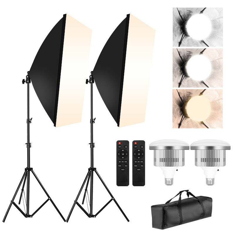 Σετ φωτογραφίας με soft light box για στούντιο, τηλεχειριστήριο LED, τρεις θερμοκρασίες χρώματος, μάρκα WJ, μοντέλο 588