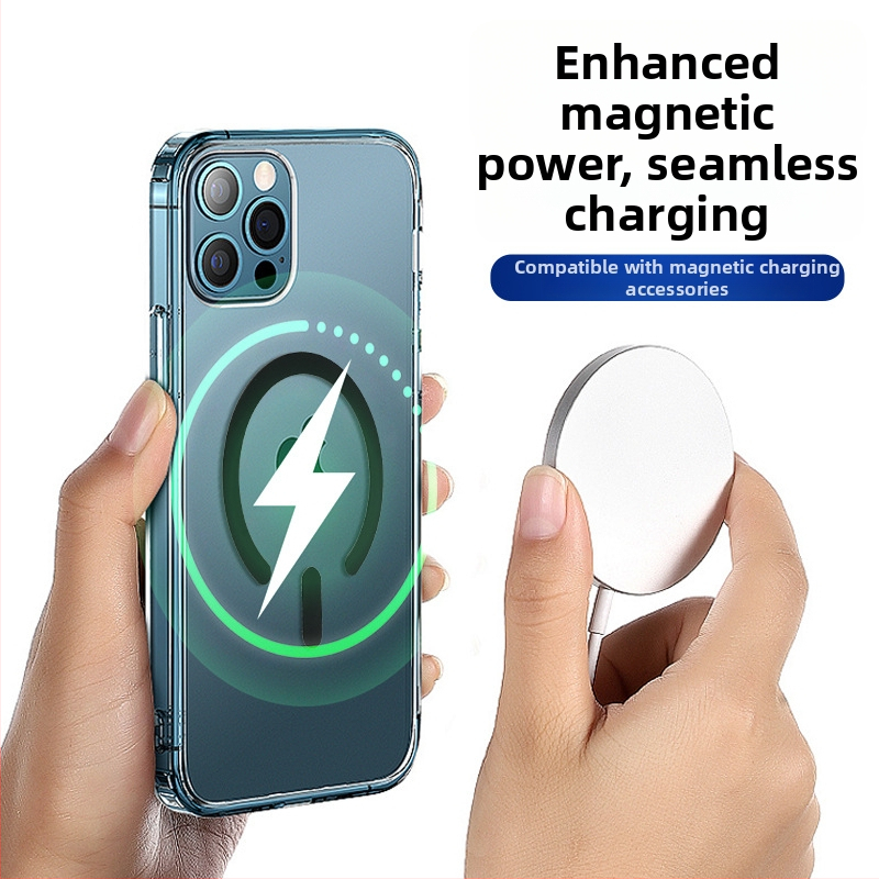 Μαγνητική καθολική θήκη κινητού με ασύρματη φόρτιση, ανοξείδωτο ατσάλι, στήριγμα αυτοκινήτου, υποστήριξη προσαρμογής