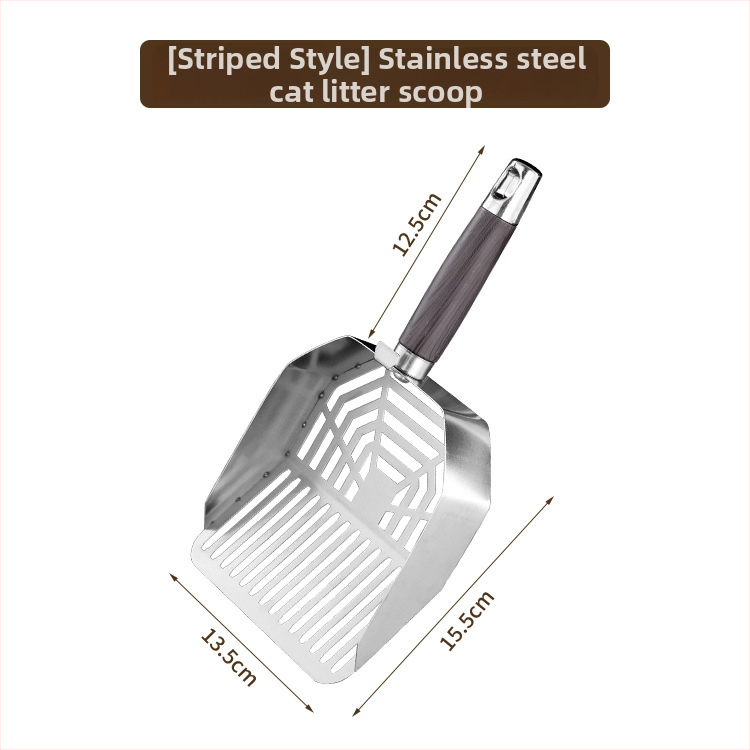 Lopată din oțel inoxidabil pentru nisip de pisică; potrivită pentru pisici și câini; neimportat; fără marcă