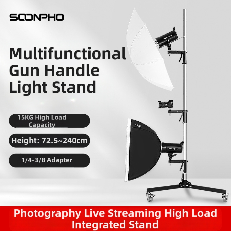 Stojan na osvetlenie pre štúdio a živé vysielanie, viacúčelový, hliníková zliatina