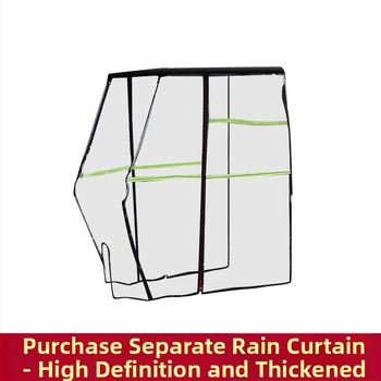 Elektriline kolmerattaline kate koos eesmise katte, eraldi vihmakardinaga ja täielikult suletud vihmakaitse