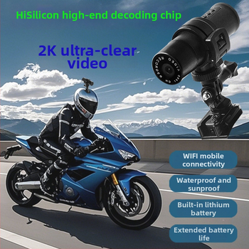Екшън камера за мотоциклет – 140° ъгъл на кадриране, SD карта до 64GB, тегло 30 g, монтаж на кормилото, литиева батерия
