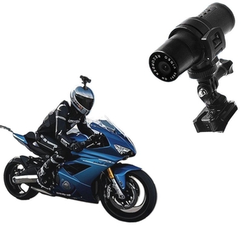 Екшън камера за мотоциклет – 140° ъгъл на кадриране, SD карта до 64GB, тегло 30 g, монтаж на кормилото, литиева батерия