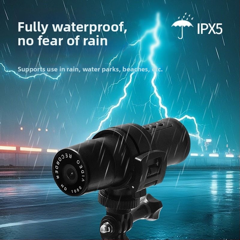 Екшън камера за мотоциклет – 140° ъгъл на кадриране, SD карта до 64GB, тегло 30 g, монтаж на кормилото, литиева батерия