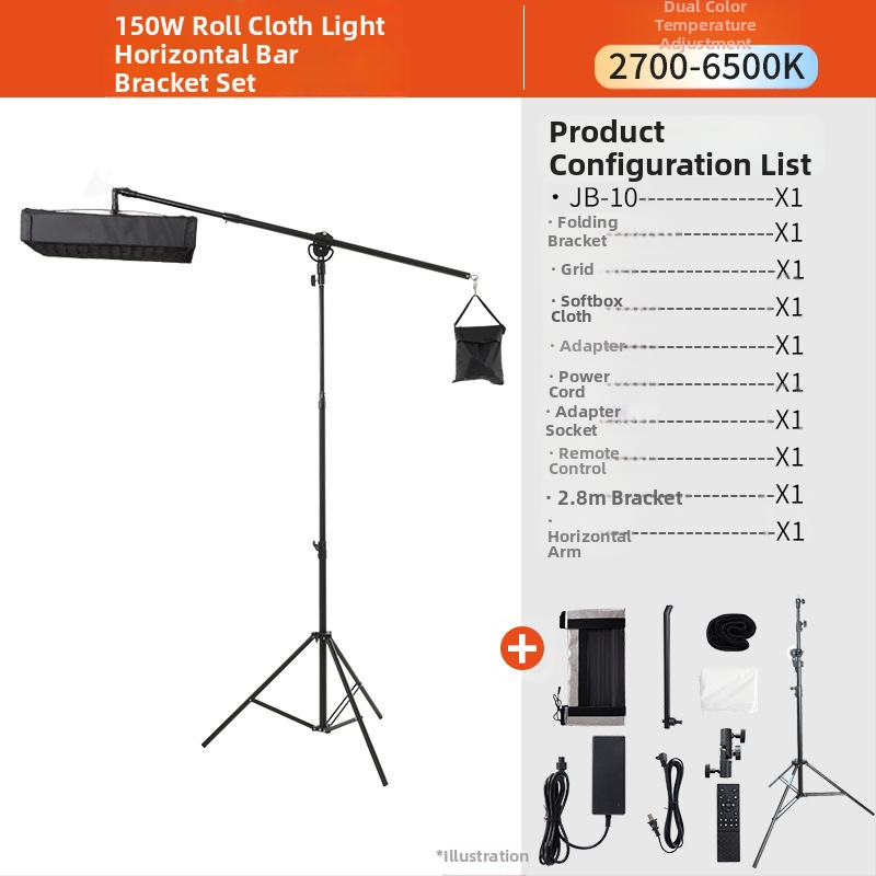 Profesionálne osvetlenie pre fotografovanie JB10, 150W, 2700K, stmievateľné, 220V