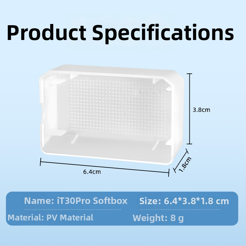 Godox IT30 Pro väline kaamera valgusallikas hot shoe ja softboxiga, ühildu DSLR ja peegelkaameratega