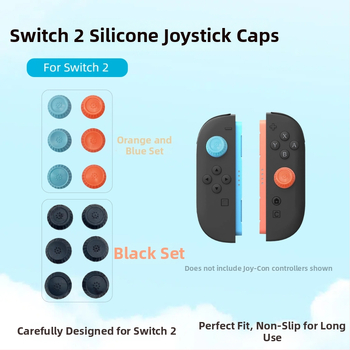 Silikónové protišmykové rocker krytky pre Switch 2 Pro / Joy-Con – Ochranné, Ľavé a Pravé, 15 g