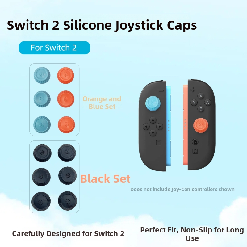 Silikónové protišmykové rocker krytky pre Switch 2 Pro / Joy-Con – Ochranné, Ľavé a Pravé, 15 g