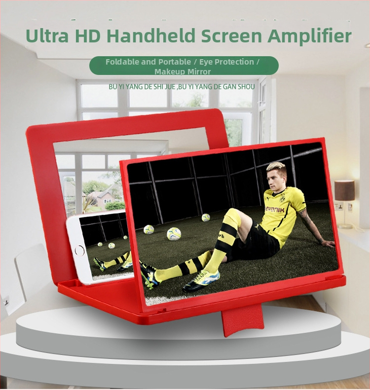 Zložiteľný stojan na zväčšovanie obrazovky mobilného telefónu, 3D zväčšenie, ochrana očí proti modrému svetlu, ABS materiál, na stolné použitie