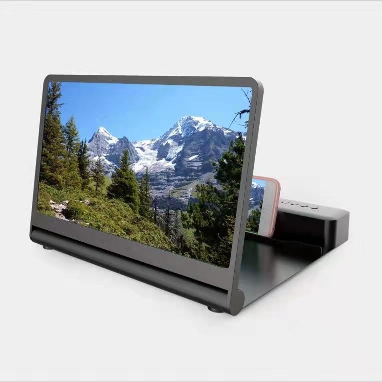 Mobiltelefonos kijelző erősítő tartó - Modell F12, Műanyag, Univerzális kialakítás, Testreszabás támogatott