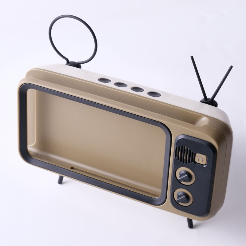 Crtić-stil stolni držač za telefon s punjivim Bluetooth zvučnikom, bežični za gledanje serija