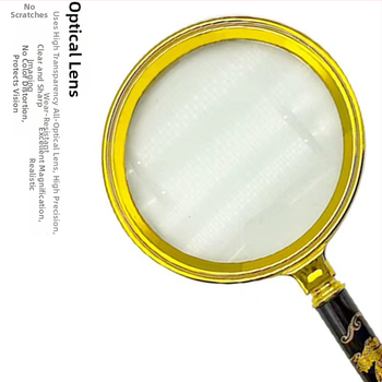 Μεγεθυντικός φακός με λαβή σε σχέδιο δράκοντα, μεγέθυνση 5–10x, εκλεπτυσμένος σχεδιασμός