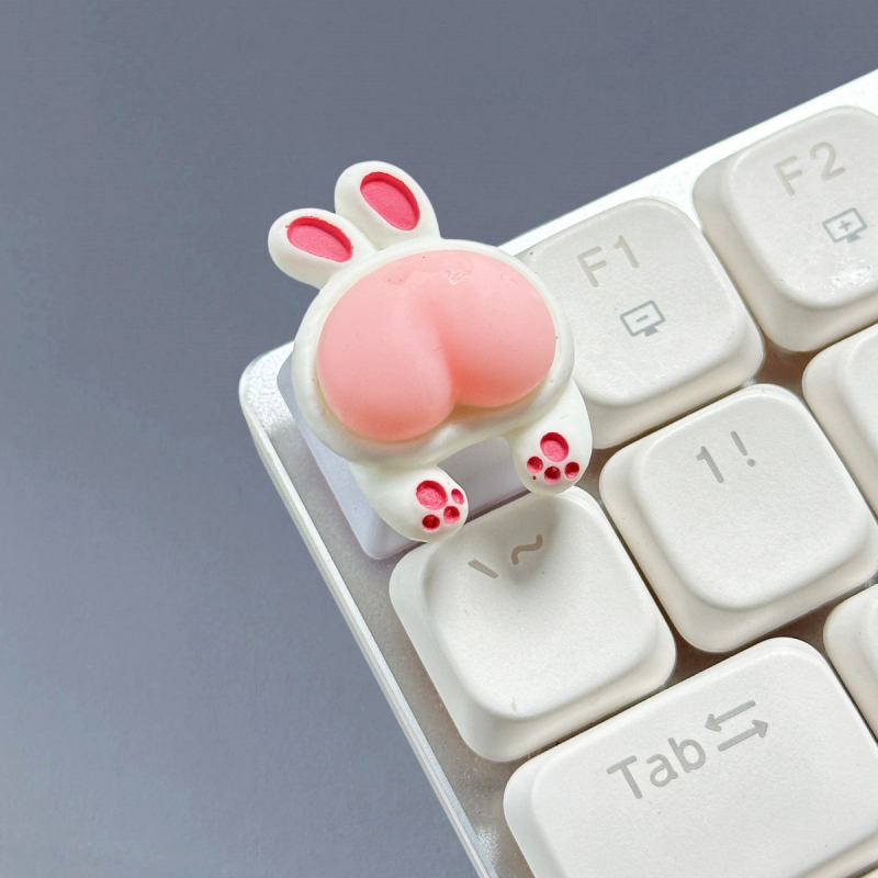 Capă de taste personalizată pentru tastatură mecanică, motiv roz de purcel, Cross-shaft, făcut manual, cu logo imprimat