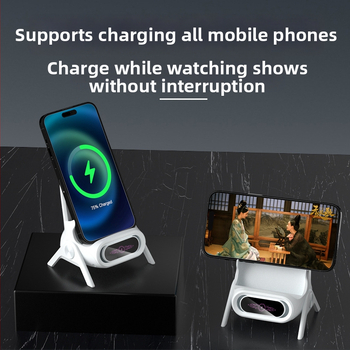 Bezdrôtová nabíjačka pre mobilné telefóny - QC 3.0 rýchle nabíjanie, 15W výstup, magnetické nabíjanie, digitálny displej, univerzálna kompatibilita