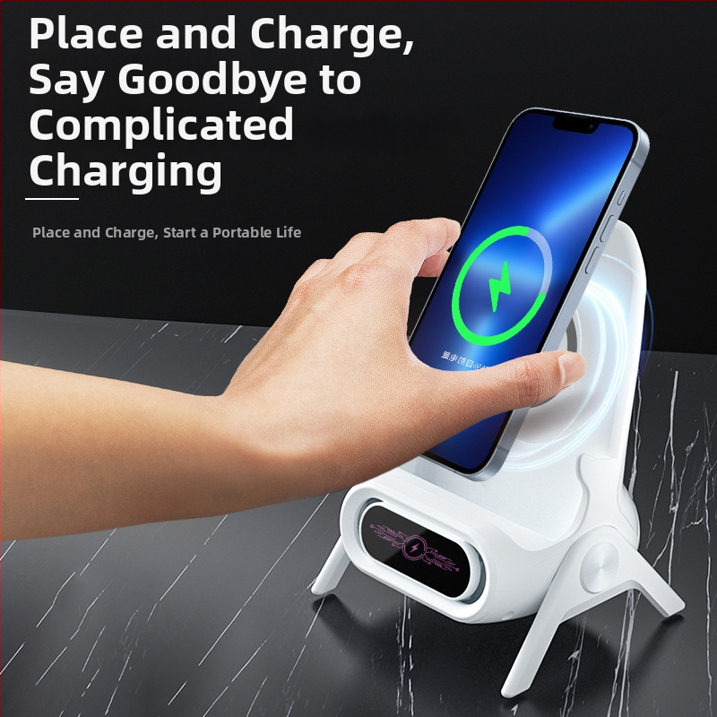 Bezdrôtová nabíjačka pre mobilné telefóny - QC 3.0 rýchle nabíjanie, 15W výstup, magnetické nabíjanie, digitálny displej, univerzálna kompatibilita