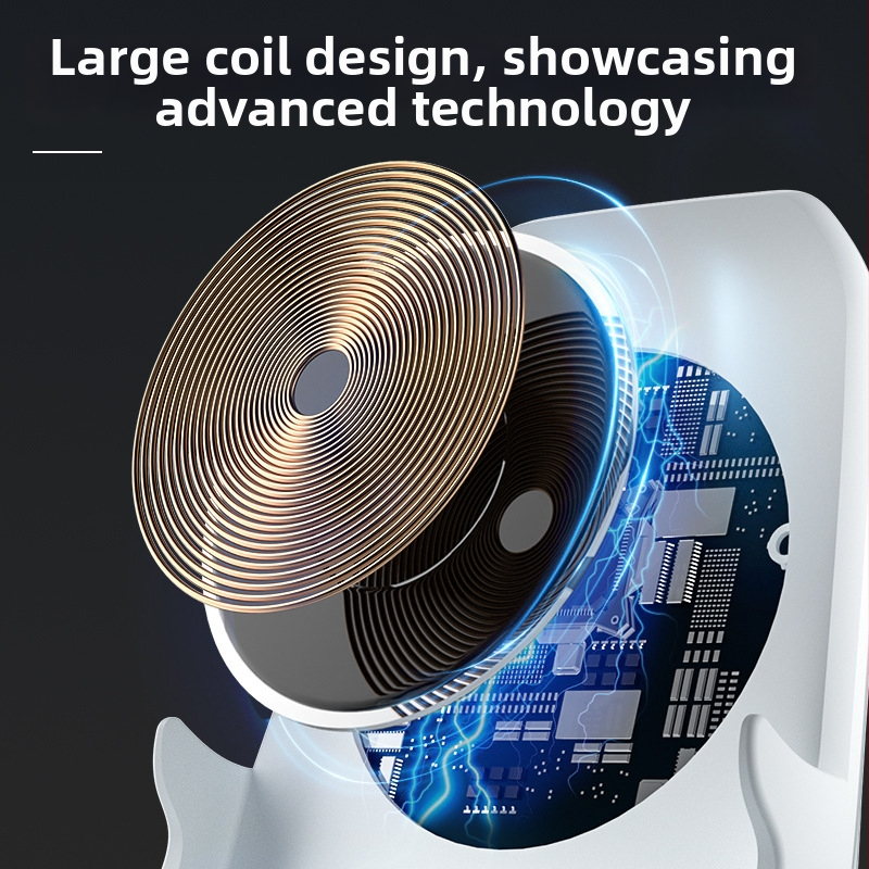Bezdrôtová nabíjačka pre mobilné telefóny - QC 3.0 rýchle nabíjanie, 15W výstup, magnetické nabíjanie, digitálny displej, univerzálna kompatibilita