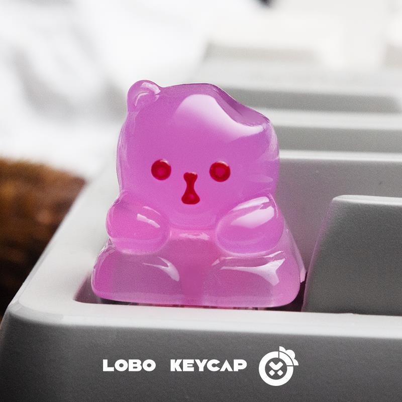 Prozirna keycap od smole za mehaničke tipkovnice; plastika, bez osi, bez pozadinskog osvjetljenja
