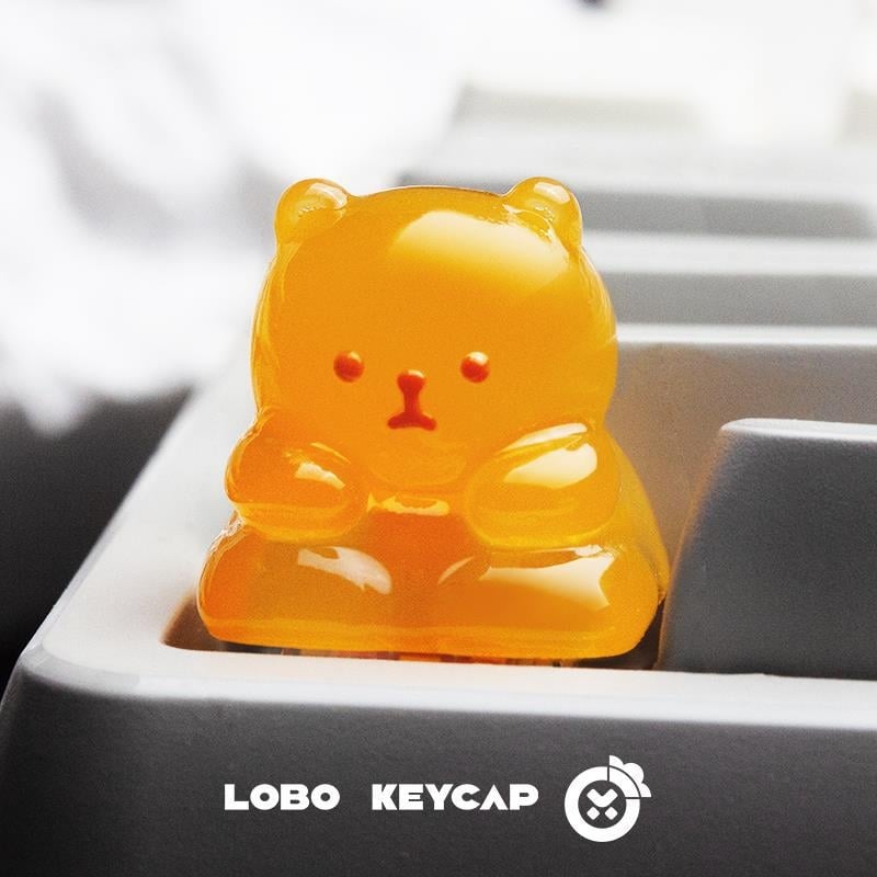 Prozirna keycap od smole za mehaničke tipkovnice; plastika, bez osi, bez pozadinskog osvjetljenja
