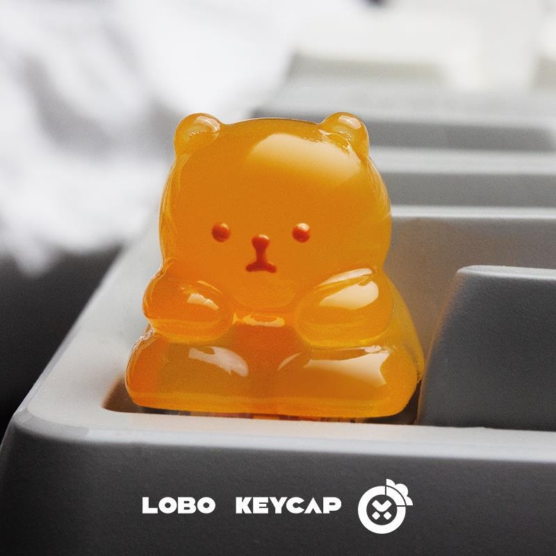 Prozirna keycap od smole za mehaničke tipkovnice; plastika, bez osi, bez pozadinskog osvjetljenja