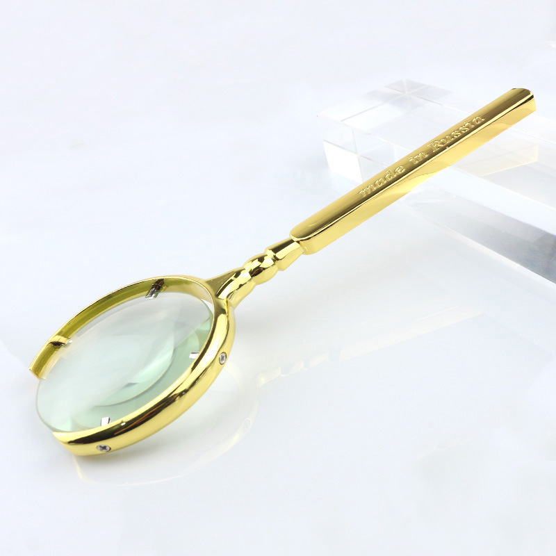 Μεγεθυντικός φακός χειρός σε αρχαιοτυπικό στυλ, ολόμεταλλική κατασκευή, 20x μεγέθυνση, ανοξείδωτο ατσάλι