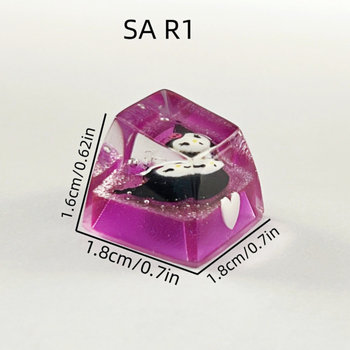Εποξειδικός διαφανής Sanrio keycap – χειροποίητο DIY εξατομικευμένο 3D keycap για μηχανικά πληκτρολόγια με διασταύρωση άξονα (μοναδικό τεμάχιο)