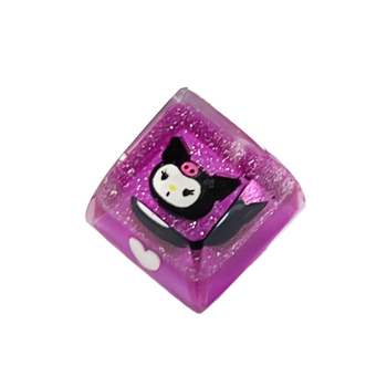 Εποξειδικός διαφανής Sanrio keycap – χειροποίητο DIY εξατομικευμένο 3D keycap για μηχανικά πληκτρολόγια με διασταύρωση άξονα (μοναδικό τεμάχιο)