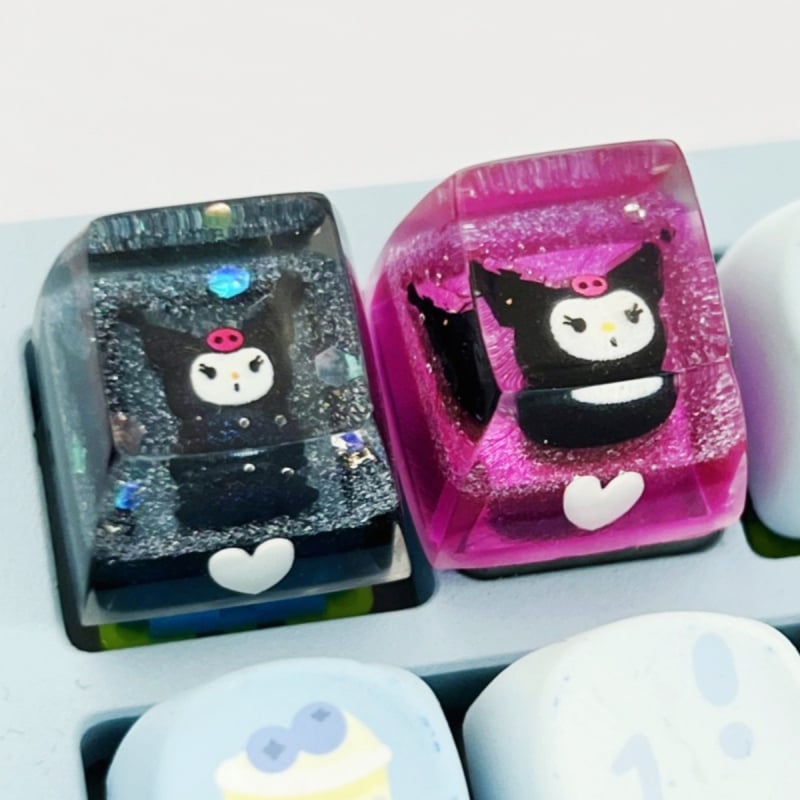 Εποξειδικός διαφανής Sanrio keycap – χειροποίητο DIY εξατομικευμένο 3D keycap για μηχανικά πληκτρολόγια με διασταύρωση άξονα (μοναδικό τεμάχιο)