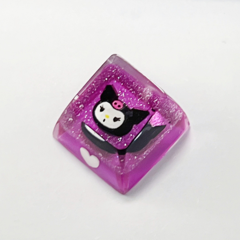 Εποξειδικός διαφανής Sanrio keycap – χειροποίητο DIY εξατομικευμένο 3D keycap για μηχανικά πληκτρολόγια με διασταύρωση άξονα (μοναδικό τεμάχιο)