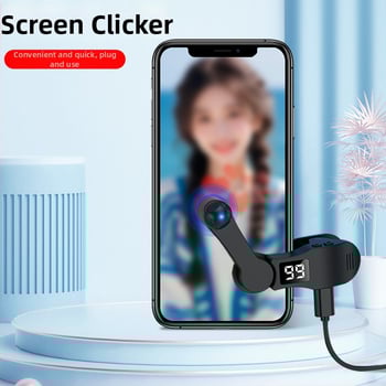 ABS műanyagból készült asztali tartóval rendelkező mobiltelefonos képernyő automatikus kattintó, intelligens képernyő kattintó, testreszabás támogatott