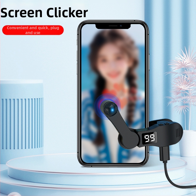 ABS műanyagból készült asztali tartóval rendelkező mobiltelefonos képernyő automatikus kattintó, intelligens képernyő kattintó, testreszabás támogatott