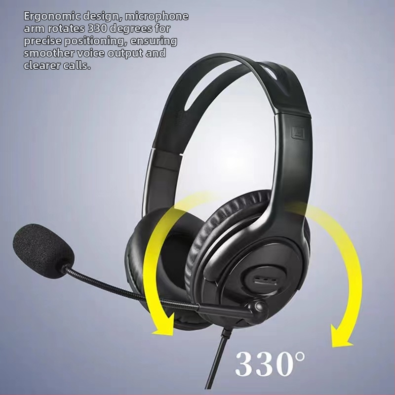 Drôtové slúchadlá s mikrofónom, 3,5 mm konektor, 1,5 m kábel, na hlavu, pre telefonické hovory a online vzdelávanie