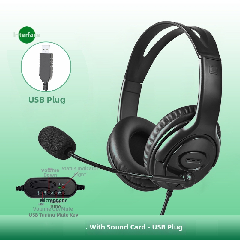 Drôtové slúchadlá s mikrofónom, 3,5 mm konektor, 1,5 m kábel, na hlavu, pre telefonické hovory a online vzdelávanie