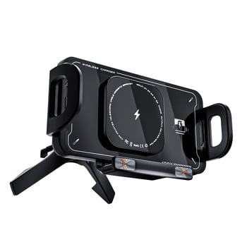 Αναδιπλούμενο στηρίγμα κινητού αυτοκινήτου με περιστροφή 360°, ασύρματη φόρτιση, μαγνητική φόρτιση, QC 3.0, 15W εξοδος