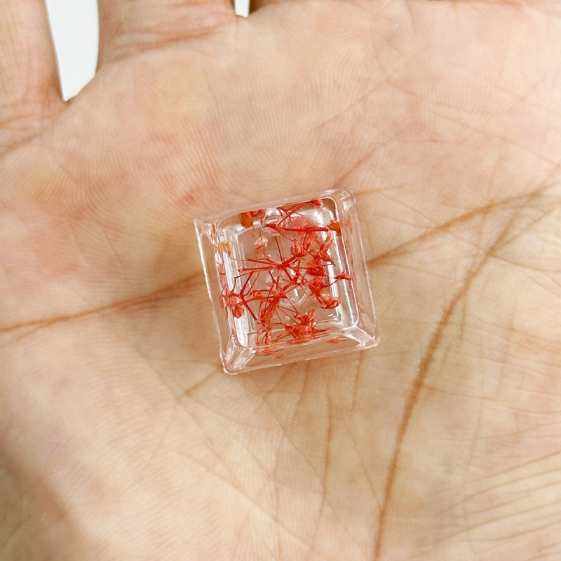 KK-Cokio XH001 Kézzel készített gyanta virágos billentyűsapka Cross-Shaft mechanikus billentyűzethez