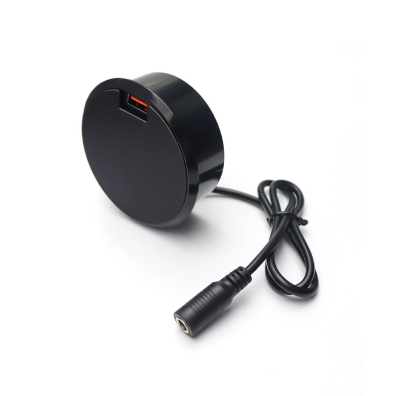 Încărcător wireless USB-C PD45W pentru laptopuri și telefoane, în mobilier de birou încastrat, QC3.0