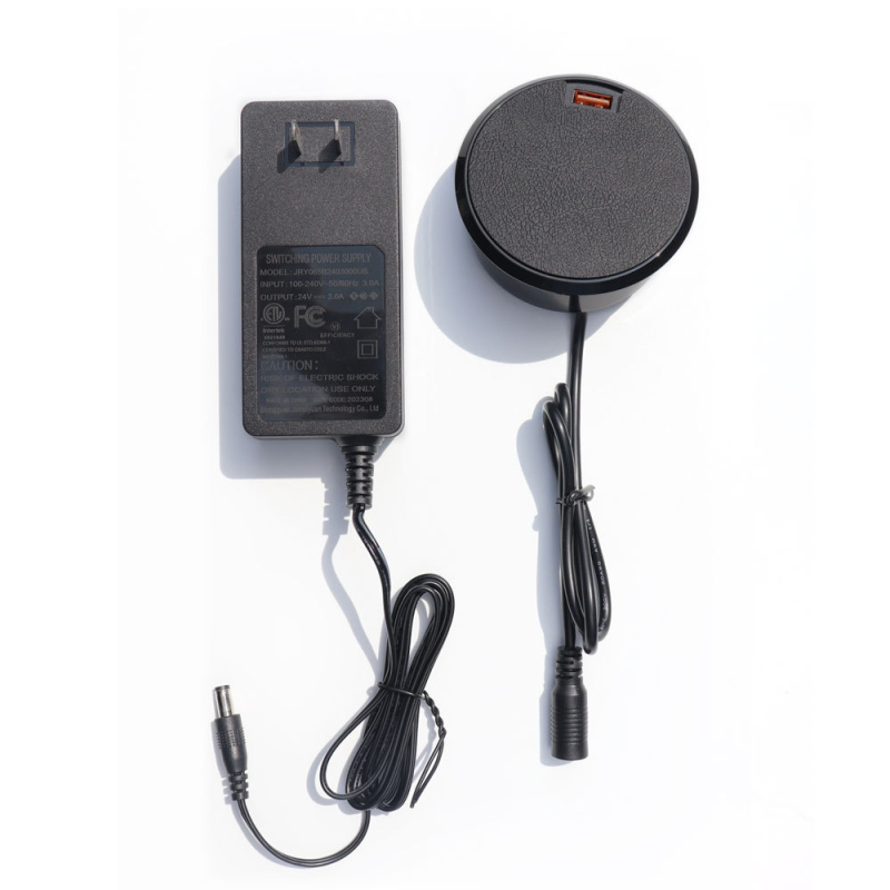 Încărcător wireless USB-C PD45W pentru laptopuri și telefoane, în mobilier de birou încastrat, QC3.0