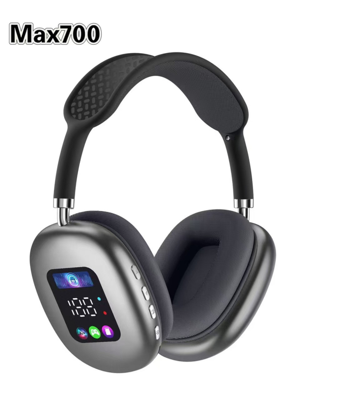 Vezeték nélküli fejhallgató fejpánttal digitális kijelzővel, Bluetooth 5.3, 10 m hatótávolság, 4–8 óra üzemidő, sztereó