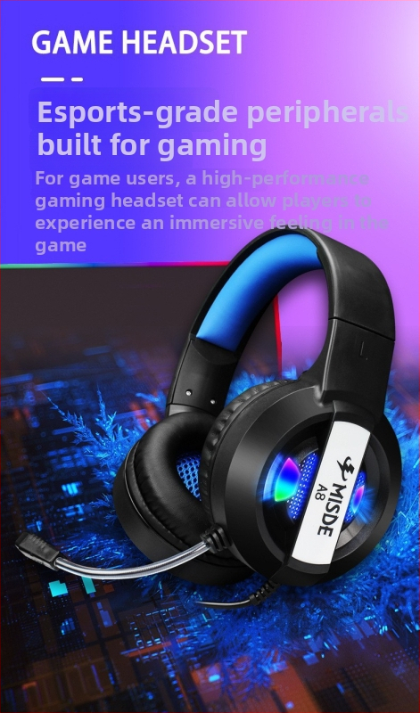 PC gaming slúchadlá – káblové, s mikrofónom, priamy konektor, štýl esport