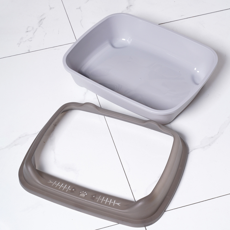 Αμμοδόχος γάτας με υψηλό φράγμα, ημι-κλειστός σχεδιασμός, αντι-πιτσιλιστικό από παχύ PP (Sailing)