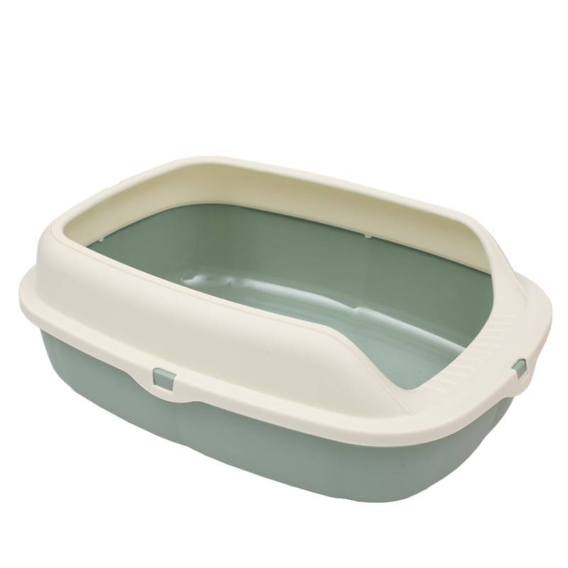 Ημι-κλειστή λεκάνη γάτας για ακαθαρσίες με κουτάλι-σκούπα, αντι-εκσπλά, PP