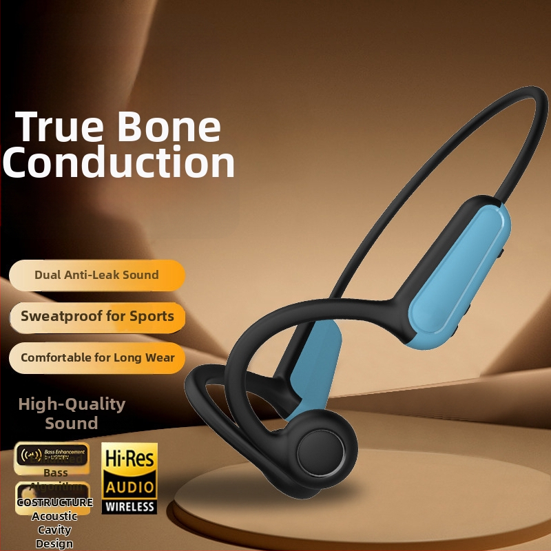 Slúchadlá s kosťovou vodivosťou, bezdrôtové Bluetooth 5.3, výdrž batérie 4-8 h, IPX4 vodeodolné, dosah 15 m, bilaterálny stereozvuk