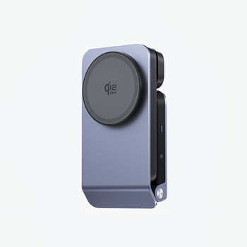 Suport de încărcare wireless cu încărcare magnetică, răcire, aliaj de aluminiu, Qi 2.2, 25W, 3 în 1